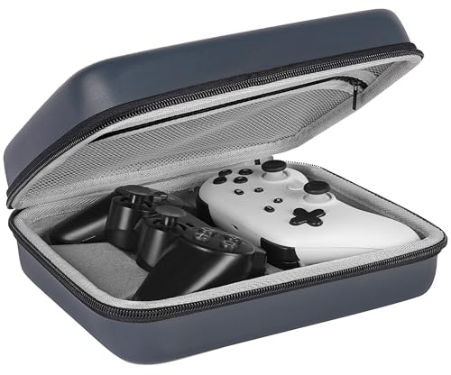 GEEKRIA Two Controllers Travel Carrying Bag Compatible with Sony PS5/PS4, Google Stadia with Internal Mesh Pocket Room for Cable Cord and Accessories