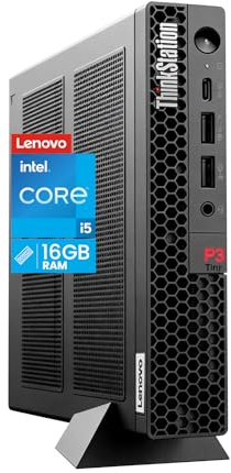 Lenovo ThinkStation P3 Tiny Desktop Computer, Intel Core i5-14500 vPro (14-Core up to 5.0GHz), 16GB DDR5 RAM 512GB NVMe SSD, Win 11 Pro, Mini PC Desktop Workstation for Engineering, Creative, Business