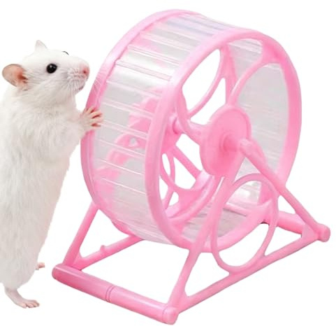 Hamsterhjul – Pvc tyst hamsterhjul | Eremitkrabba klättringsleksaker | Inuti burhamstrar löparhjul | djur daglig fitness med stativ för små medelstora raser chinchilla kanin igelkott gerbil