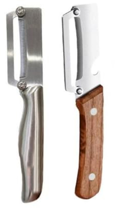 Vegetable Peeler, 2 Piezas Pelador De Frutas Y Verduras, Pelador De Verduras Multifuncional Acero Inoxidable, Con Mango De Madera & Abridor Cerveza, Para Patatas Calabacin Vegetales Caña De Azúcar