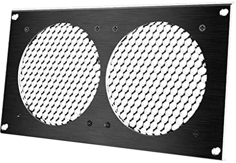 AC Infinity Ventilation Grille, for PC Computer AV Electronic Cabinets, Also mounts Two 120mm Fans