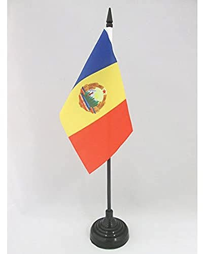 AZ FLAG Bordsflagga Socialistiska republiken Rumänien 1947-1989 15x10 cm