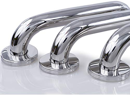 ID Dinkel Haltegriff EDELSTAHL rostfrei Ø30mm glänzend 450mm Badewannengriff Wandgriff Duschgriff Handgriff Aufstehhilfe für Senioren
