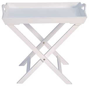 Beauty.Scouts Tabletttisch Beistelltisch Renaulto 50x57x41cm weiß