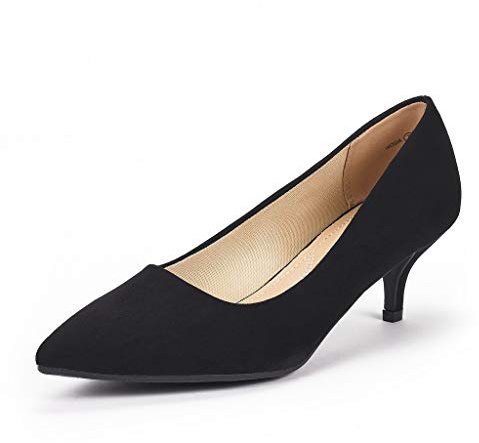 DREAM PAIRS Women's Kitten Heels Pointed Toe Dress Court Shoes Moda | Pointed Toe Shoes for Women Comfortable Office Work Dress Shoes