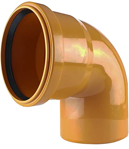 MKK - 19580-002 - KG Bogen 90° PP DN 110-200 Formteil Winkelstück Abwasserrohr orange DN 160