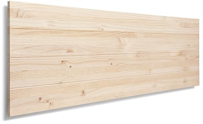SUENOSZZZ-ESPECIALISTAS DEL DESCANSO Cabecero de Cama de Madera TREVINCA Color Crudo para Pared. Cabecero de Tablas Horizontales. Estilo Vintage, para Camas de 150