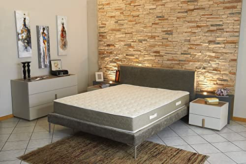 Literie Julien Latex-Kontaktmatratze, 140 x 200 x 23 cm, sehr fest – Stoff 100 % Baumwolle – 7 Komfortzonen – sehr atmungsaktiv