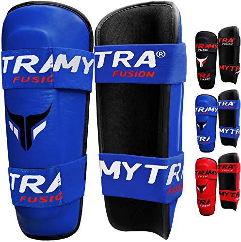 Mytra Fusion Shin Pad benskydd shin skydd spark boxning träning skydd & träning BLÅ XS