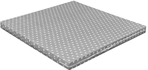 Baby Delux Laufgittermatratze 100x100 cm für Laufstall Laufgitter Grey Stars Schaumstoff Oeko-TEX Zertifiziert