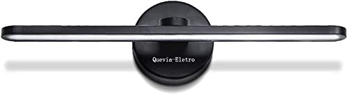 Quevia-Eletro LED Beschlagfrei Make Up Spiegel Licht Schwarz Vintage Wandleuchte Eisen Spiegelleuchte Acrryl Aluguss für Badezimmer Schminklicht Wandbild Bilderlampe Leselicht Nachttisch 14W 6000K