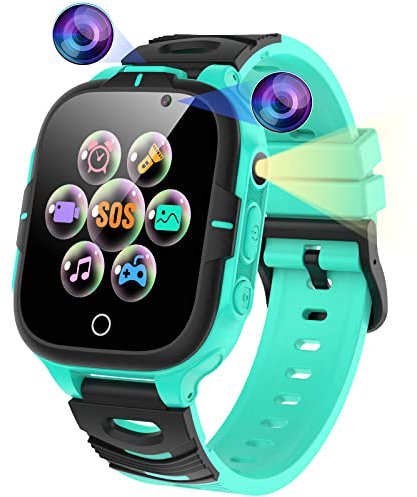 ELEJAFE Reloj Inteligente Niño - Smartwatch Niños con Llamadas 24 Juegos Teléfono SOS 2 Cámaras Vídeo MP3 Música Despertador Calculadora, Reloj Niños Regalo para Estudiante Niñosy Niñas