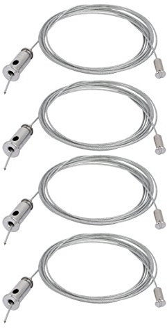 Ruilogod 4pcs 3 Meters Lighting Suspension Cable Hanging Chain Cylinder Attachment Head (id: 115 7f0 9e8 83b 7c2