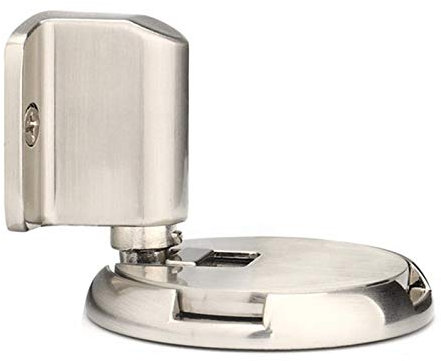 Heavy Duty-magnetischer Tür-Stopper Mechanische Türanschlag Einstellbarer Türhalter Nicht-Stempel Aufkleber Möbel Türbeschläge Türstopper (Color : Brushed Silver)