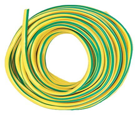 UKCABLE-TIES Electrical PVC Yellow/Green Earth Sleeving - 5M (2mm)