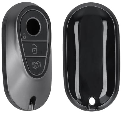 kwmobile Schlüsselhülle für Mercedes Benz 3-Tasten Smart Autoschlüssel Hülle - Autoschlüssel Schlüssel Hülle aus TPU Silikon - Schlüsselschutz Gehäuse in Schwarz matt Schwarz