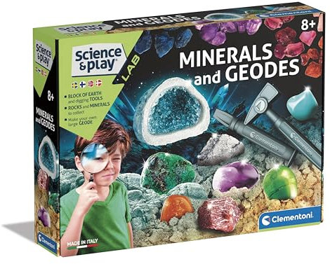 Clementoni - 78828 - Science & Play Lab - Minerals And Geodes - På Svenska, Finska, Norska Och Danska, Leksak För Barn 8-12 År, Tillverkat I Italien