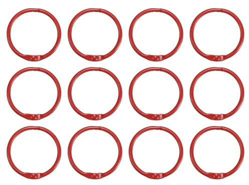 PATIKIL Loose Leaf Binder Rings, Metal Flash Card Book Binding Rings for Key Chain Index Card Scrapbook