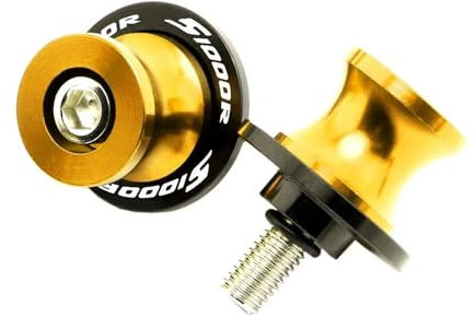 Schwingenschutz Montageständer Für S1000R S1000RR 2009-2023 2022 2021 2020 8mm Motorrad Hochwertiges CNC-Zubehör Schwingenspulen Schieberständerschraube(Yellow)