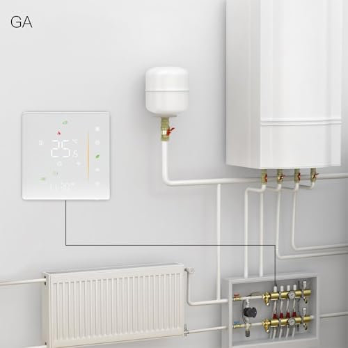 ReachMall Smart Home Thermostat, Programmable Underfloor Heating Thermostats Controller, For Underfloor Heating, For Smart Life And For Home(W-Water heating)
