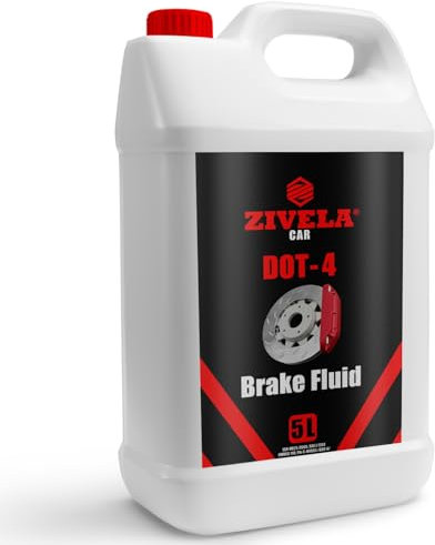 ZIVELA CAR - Liquide de frein et d'embrayage | Brake Dot 4 5L | Liquide de frein DOT-4 – 5000 ml