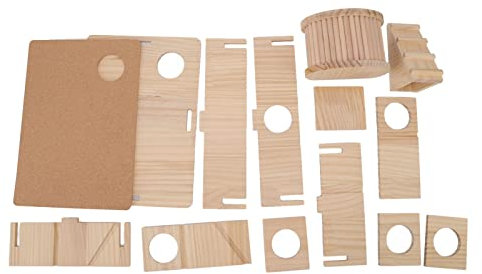 Zoeyilan Hamster-Leiterhaus aus Holz, Hamster-Versteck, Hamster-Plattform, verschleißfeste Hamster-Plattform mit Versteck für kleine Haustiere, Chinchilla-Kaninchen