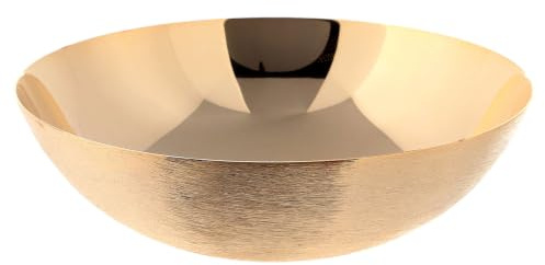 Holyart Calice, ciboire, patène offertoire et patène satinés Bain Or, Patène eucharistique