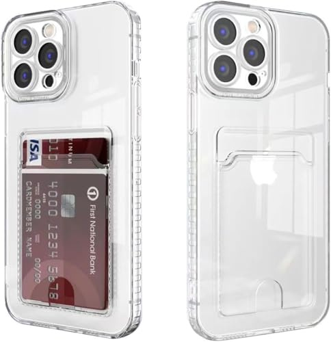 Cesryorsis für iPhone 12 Pro Max hülle mit kartenfach, Durchsichtig TPU Handyhülle, Ultra Dünn, Soft, Stoßfest Schutzhülle，Bumper Cover for iPhone 12 Pro Max