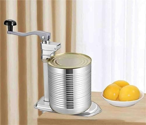 Apriscatole commerciale per ristorante, base in acciaio placcato resistente, impugnatura morbida, apriscatole manuale da tavolo per frutta, verdura, zuppe, frutti di mare