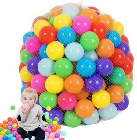 Juguetes De Piscina De Bolas Para Bebés | Bolas Multicolor para Piscina Infantil - Accesorios para Entrenamiento de Agarre y Motricidad Niños Niñas Preescolares Actividades Interiores con Colores y Di
