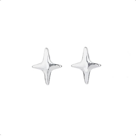 SanKristo Orecchini a Bottone con Croce in Argento Sterling 925 per Donna, Orecchini a Bottone Ipoallergenici e Scintillanti, Gioielli Regalo per lei, Argento