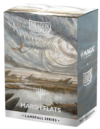 Dragon Shield | Matte Dual Art Sleeves | MTG Landfall Series | 100 CT - Smooth & Tough Premium TCG Sleeves | Compatible with Pokemon, One Piece & Magic the Gathering | Marsh Flats