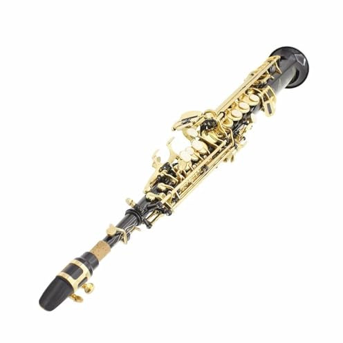 Altsaxophone Sopransaxophon Mit Geradem Rohr Aus Messing Goldfarbene B-Klappe Inklusive Koffer Und Zubehör