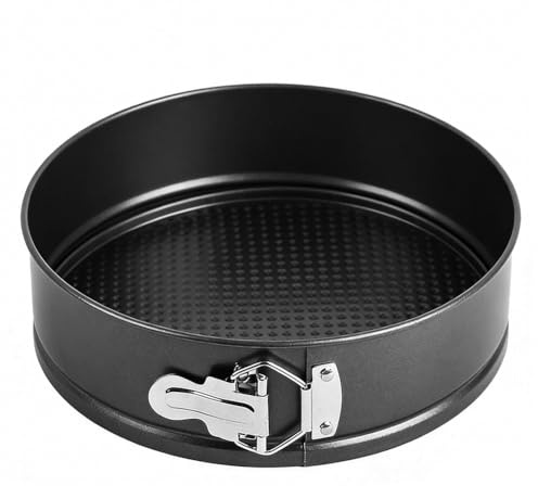 LUPATDY Molde Redondo Desmontable 24cm – Antiadherente, Acero al carbono – Ideal para Bizcochos, Tartas y Pasteles – Molde de Repostería con Liberación Rápida – Utensilio de Horno