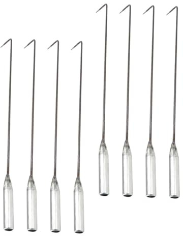 Hemobllo 8pcs Steel Fire Hooks Ash Cleaning Tool Set with 40cm Long Handles for BBQ, Stove, Fireplace Garbage Removal, Multi-Purpose Fire Pit Poker Accessories for Home Heating