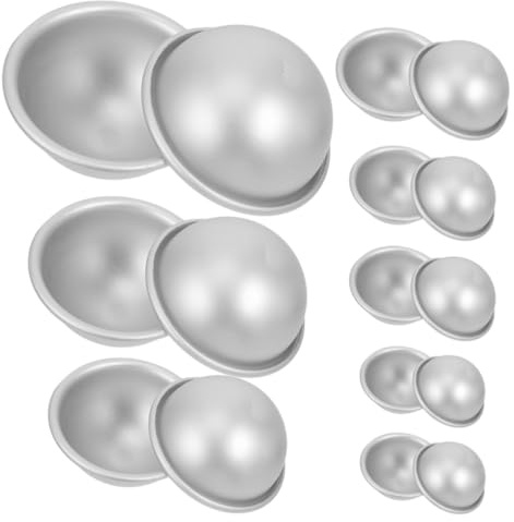 LAPYAPPE Badesalzkugel Multifunktional und Einfach zu Verwenden Aluminiumlegierung 16 Stück Formenset zum Herstellen von Badekugeln und Gebäck