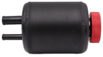 Aluminiumlegering Styrtank Oljefångare Bil Universal Modifiering Vätsketank med klämmor Servostyrningsolja Behållare(Black)