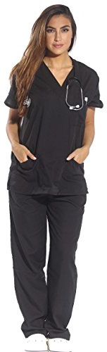 Just Love Women's Scrub Sets/Tunic and Trousers X-Small Black