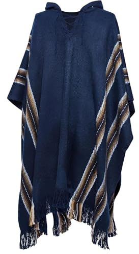 Gamboa Poncho Uomo Cappotto Giacca Leggero Poncho Coperta Inverno