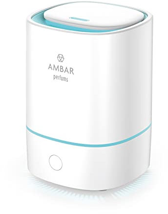 Ambar Perfums Humidificador Ultrasónico y Ultrasilencioso 2.0. Tecnología Fusión, colores LED con modo fijo o intermitente. Apagado automático. Más de 8h non-stop.