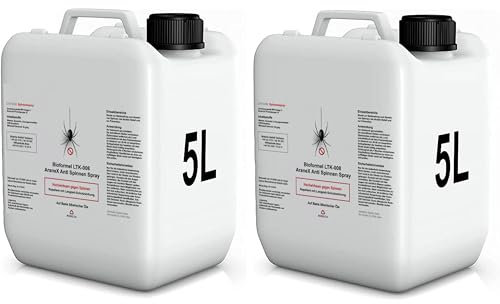 BIODELTA LTK-008 Spinnenspray 2 x 5 L - Spinnenabwehr mit Langzeitwirkung - Anti Spinnen Spray - Spinnenvertreiber - Ungezieferspray - aus Deutschland