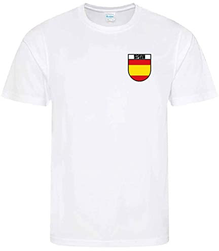 Super Lemon Espagne Espagne Imprimé supporters Unisexe Hommes Femmes T-shirt pour Coupe du Monde de Football Euros Rugby Non Officiel (as8, Alpha, X_s, 3X_l, Regular, Blanc, XXL), blanc, XS-3XL