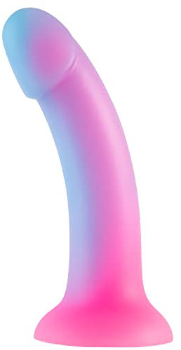 18CM Realistischer Silikon Dildo mit starkem Saugnapf,Bunt Leuchtendes Penisspielzeug für Vaginal und Anal sex,Sexspielzeug für G-Punkt und Prostata Orgasmus,Analdildos kompatibel mit Umschnallgurt…