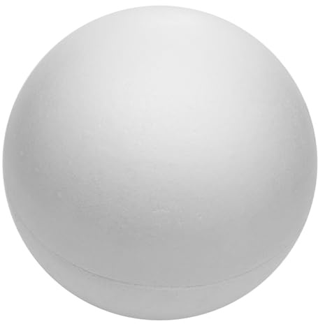 PRETYZOOM White Foam Balls 30CM Giant Balls Smooth Round Foam Balls for Christmas DIY Ornaments