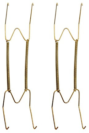 Kisbeibi Colgador para Platos 8-16 Pulgadas, Ganchos de Pared Invisibles para Decorativos, Antiguos y Arte (12 Pulgadas/2 Unidades)