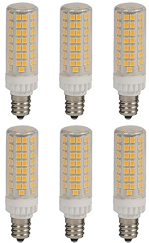 NCC-Licht 6x LED Lampe T19 Röhre Corn 7W E14 820lm warmweiß 3000K | LED-Röhre mit SMD-Chip in Maiskolben Optik, ersetzt 60W Glühlampe mit E14-Sockel, rundum Beleuchtung