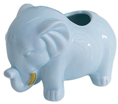 ZENAHA 7x7cm Animal Mignon céramique + Vase Vert Fait à la Main en céramique + Vase pour Fleurs séchées Fleur Pampas Herbe cruche Salon Maison Table décoration
