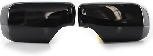 ALOEU Auto Spiegelkappen,für BMW E46 E39 Berlina/Touring 1998 1999 2000-2005,Seitenspiegelschale Protector Trim Styling Zubehör,C-1 Pair Black
