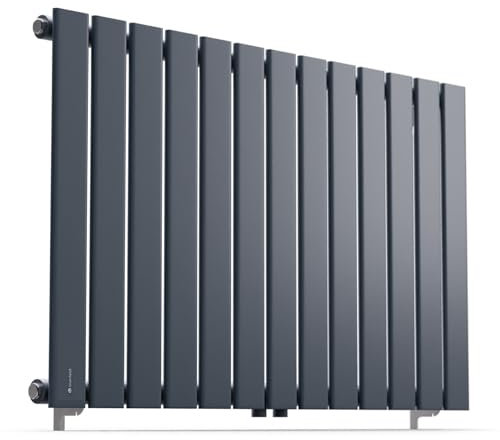 Blumfeldt Scaldasalviette ad acqua Bagno, Termoarredo ad acqua Bagno con Termostato, Radiatore ad Acqua Verticale da 618 W, Termosifone Silenzioso a Basso Consumo, Termosifone a Parete Ecologico