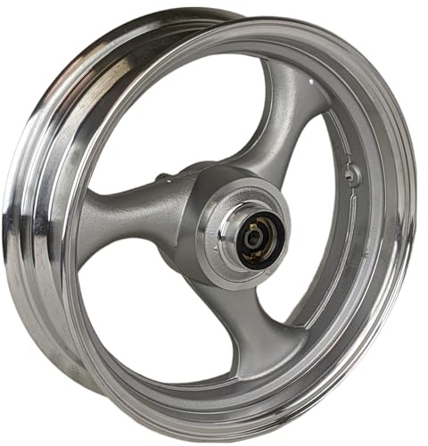 RedCap Front Wheel Rim - Tire Rim 13 Inch Mt3.50x13 for Gy6 Scooters - Silver Aluminum Rims 3 spoke Design for Improved Performance and Style - Enhance Your Ride With Front Wheel Rim Gy6 Scooters